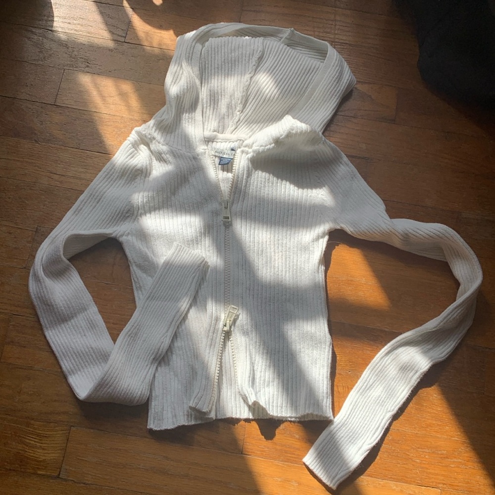 American eagle zip up hooded sweater